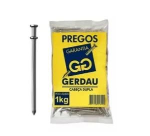 Prego 17x27 Cabeça Dupla 1,0kg