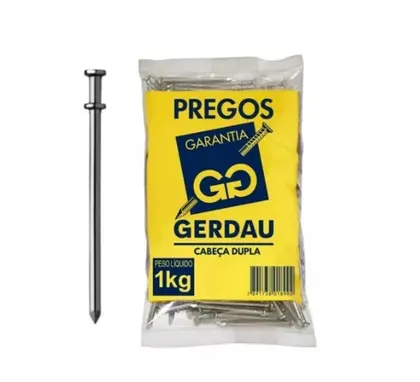Prego 17x27 Cabeça Dupla 1,0kg